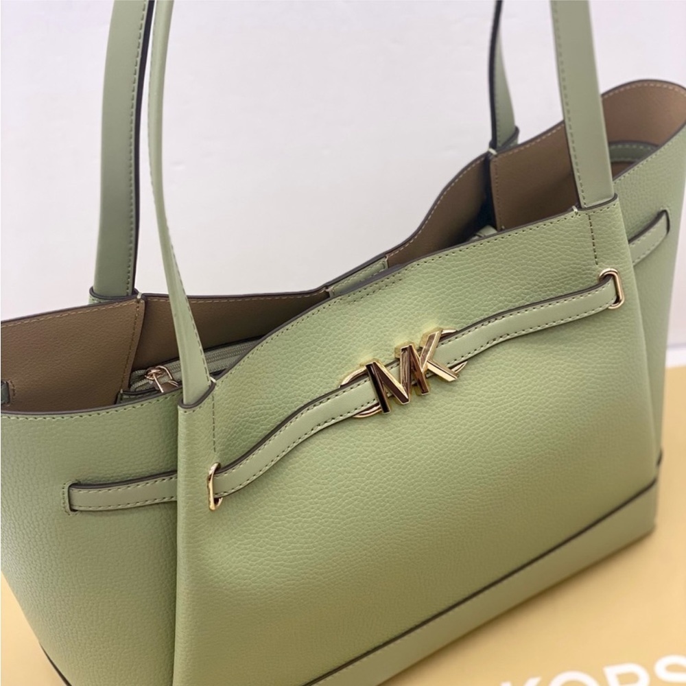 Michael Kors Reed Large Tote Shoulder Bag Light Sage - Picture 10 of 11